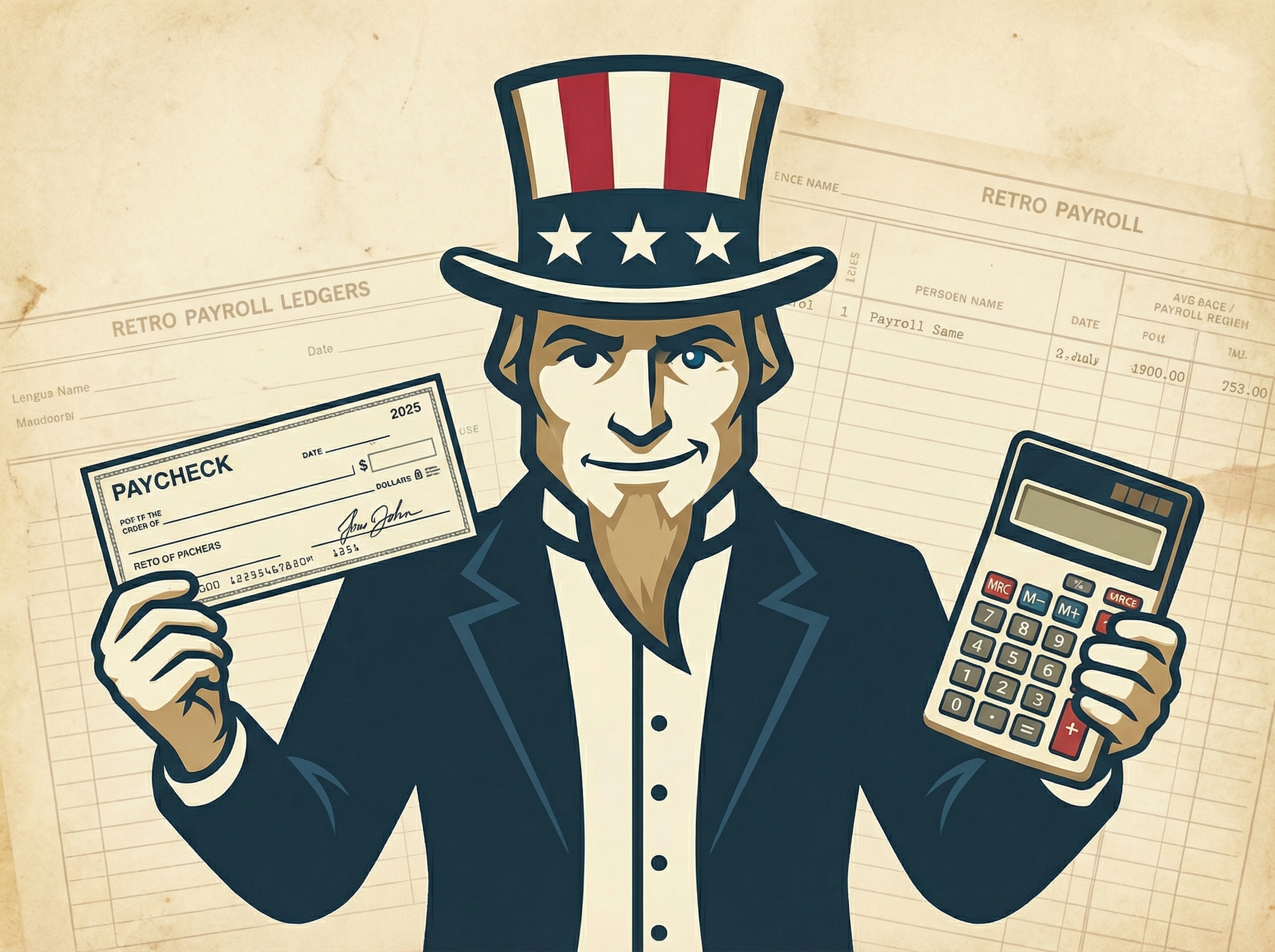Uncle Sam with payroll